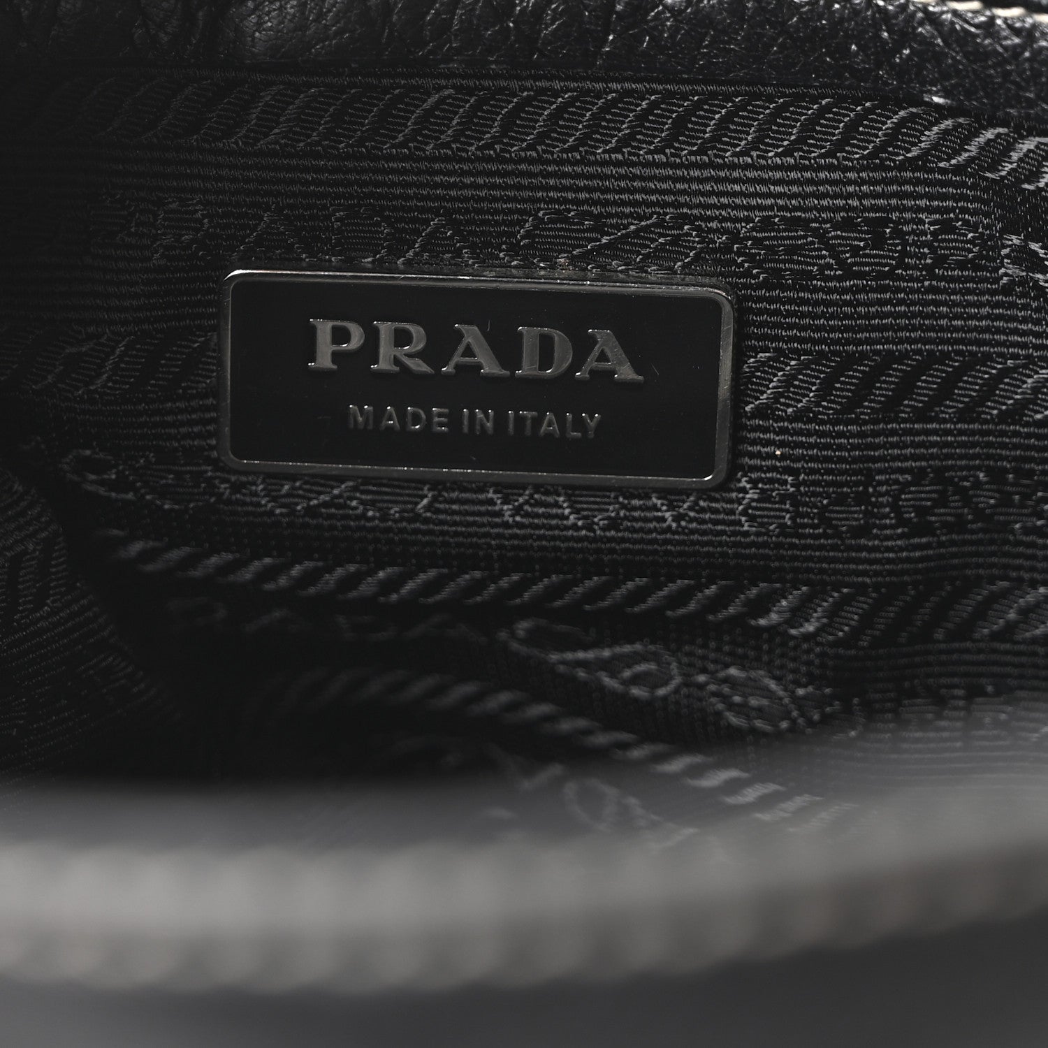 Prada Vitello Easy Foldover Pushlock Satchel Black 6 of 10