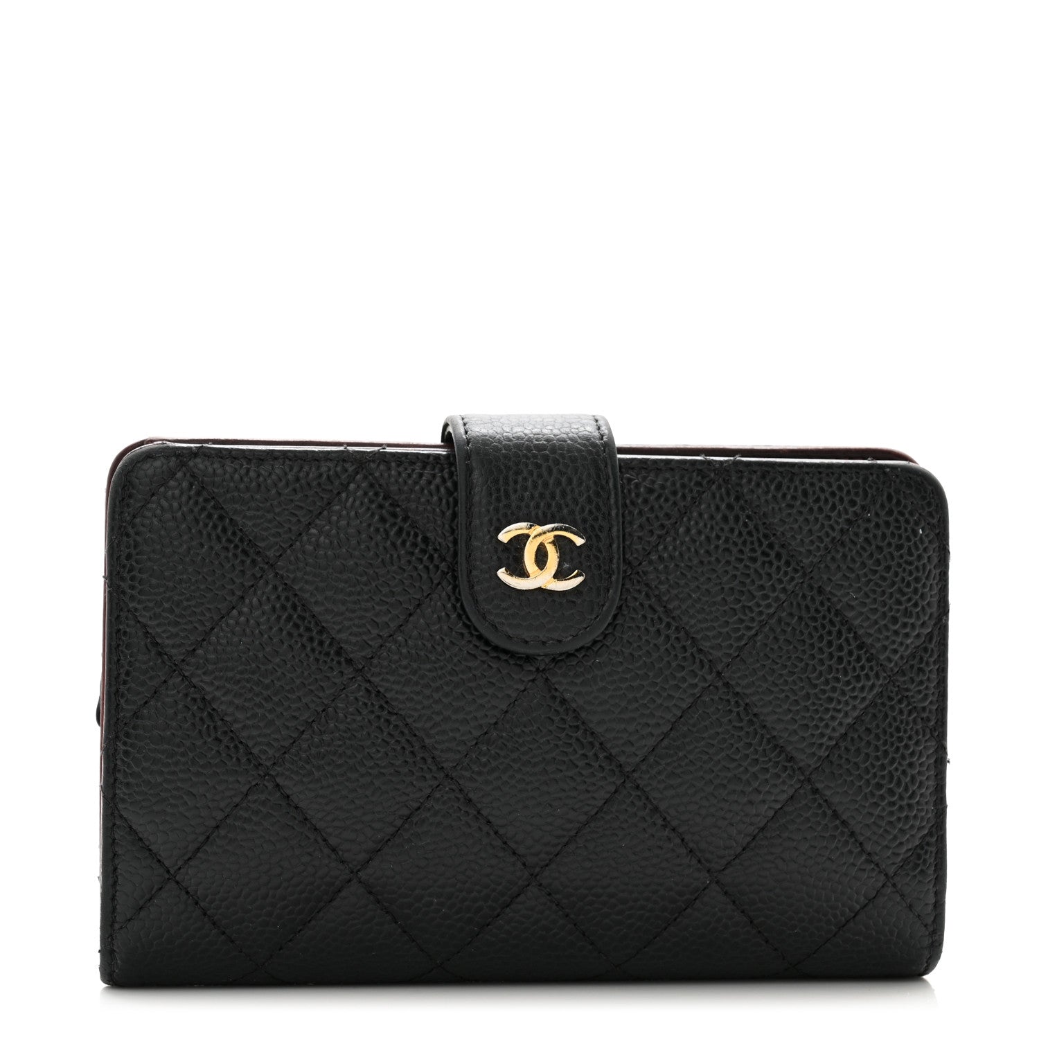 Chanel Caviar Quilted CC French Wallet Black 1 of 12