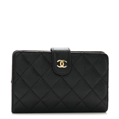 Chanel Caviar Quilted CC French Wallet Black 1 of 12