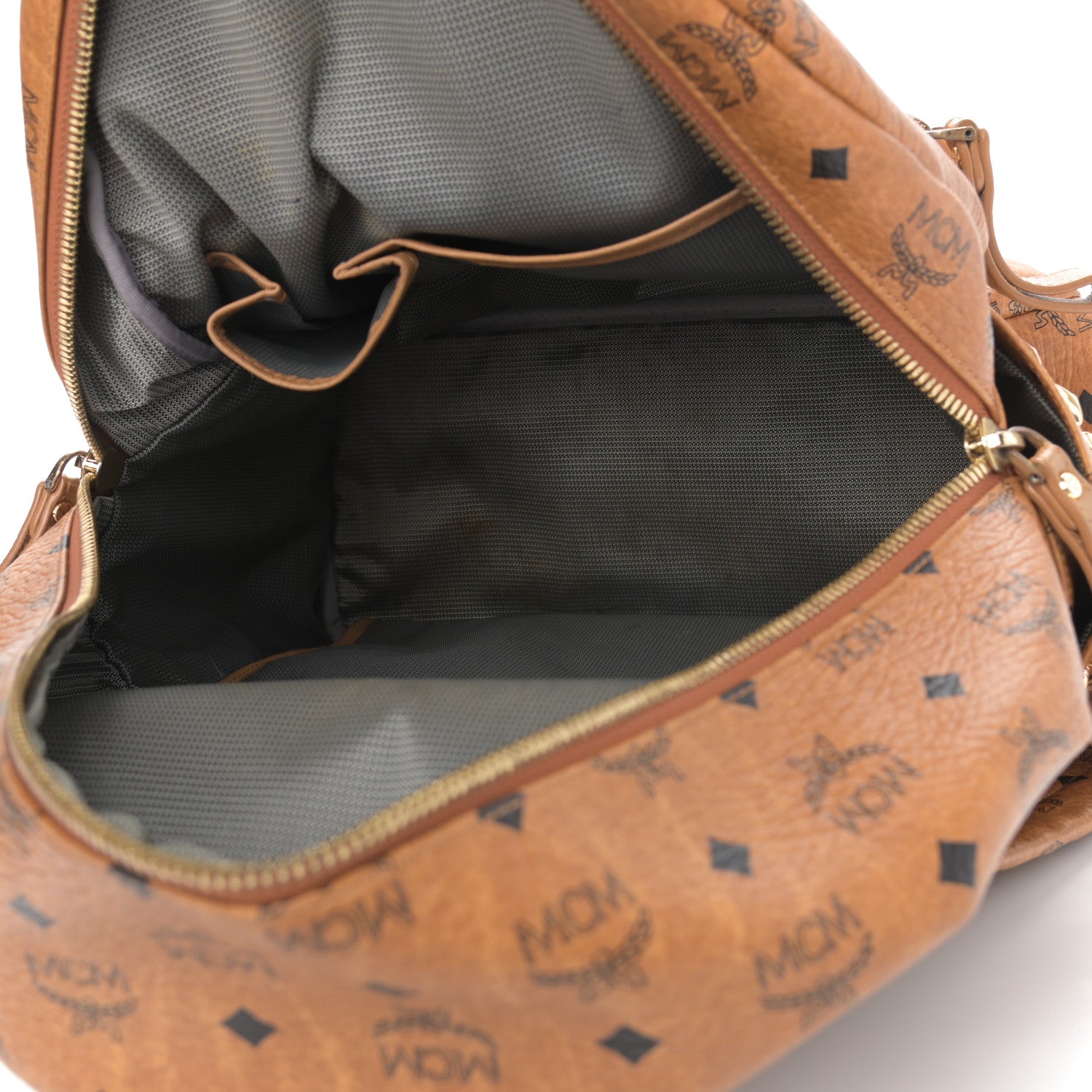 MCM Visetos Medium Side Studs Stark Backpack Cognac 5 of 12