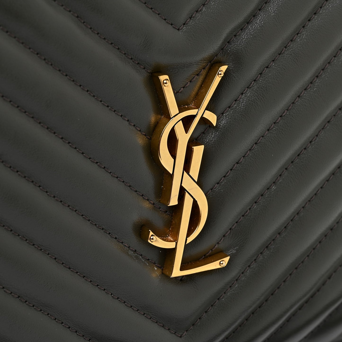 Calfskin Matelasse Monogram Lou Camera Bag Military Olive
