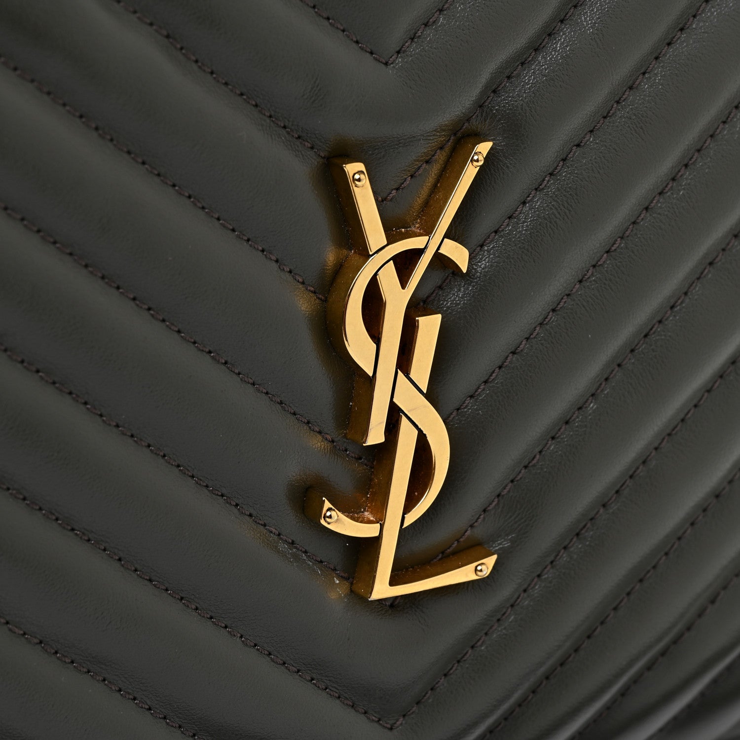 Saint Laurent Calfskin Matelasse Monogram Lou Camera Bag Military Olive 15 of 15