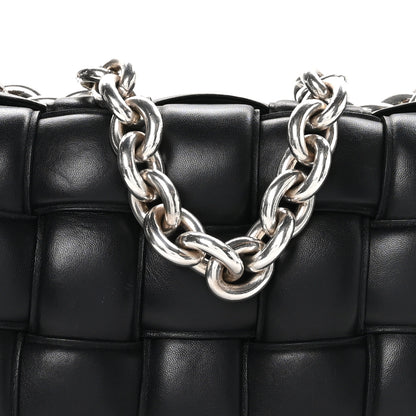 Bottega Veneta Lambskin Maxi Intreccio Padded Chain Cassette Crossbody Bag Black 7 of 14