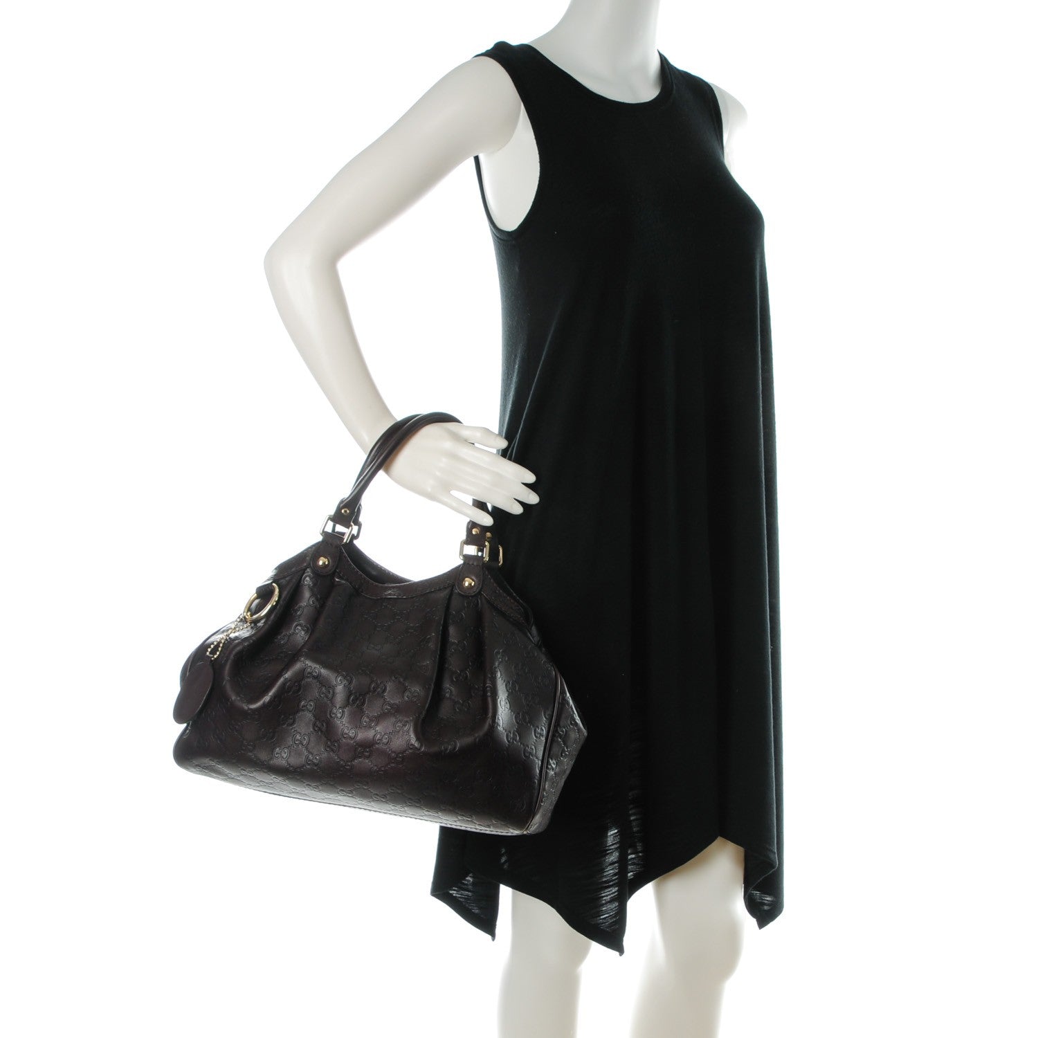 Gucci Guccissima Medium Sukey Tote Chocolate 2 of 7