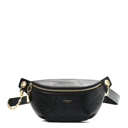 Givenchy Crackle Calfskin ID Belt Bag Black 1 of 8