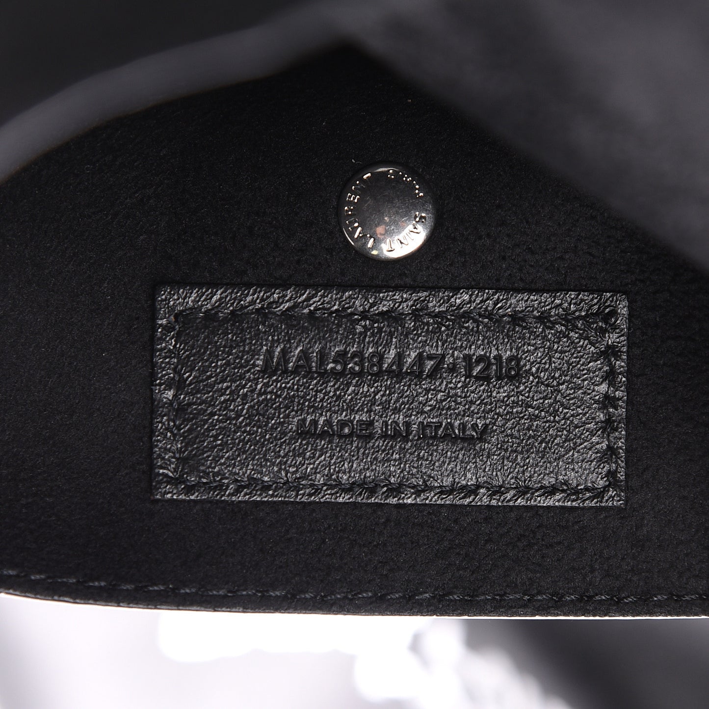 Lambskin Teddy Drawstring Bag Black