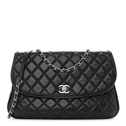 Chanel Lambskin Quilted Large Pagode Piping Flap Black 1 of 12