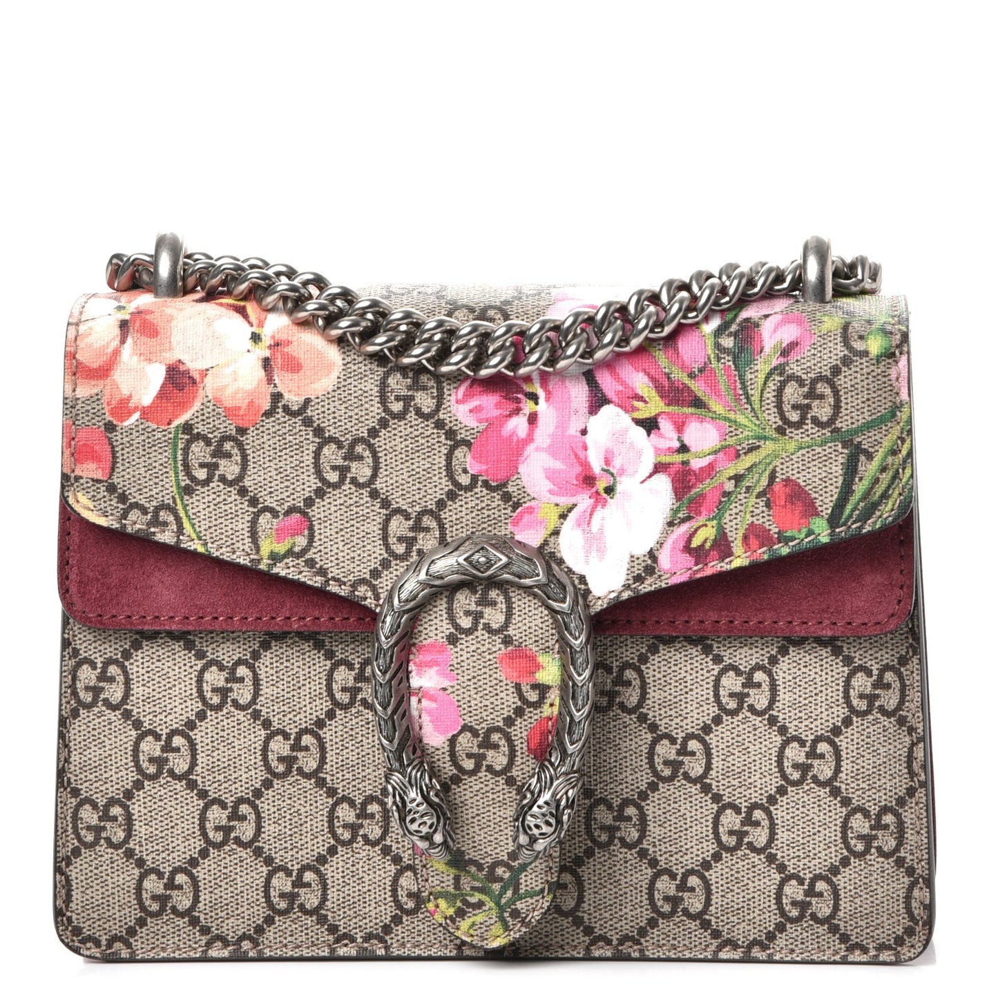 GG Supreme Monogram Blooms Mini Dionysus Shoulder Bag Beige Multicolor Dry Rose