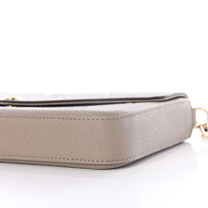 Louis Vuitton Empreinte Monogram Giant Felicie Pochette Tourterelle Creme 9 of 11