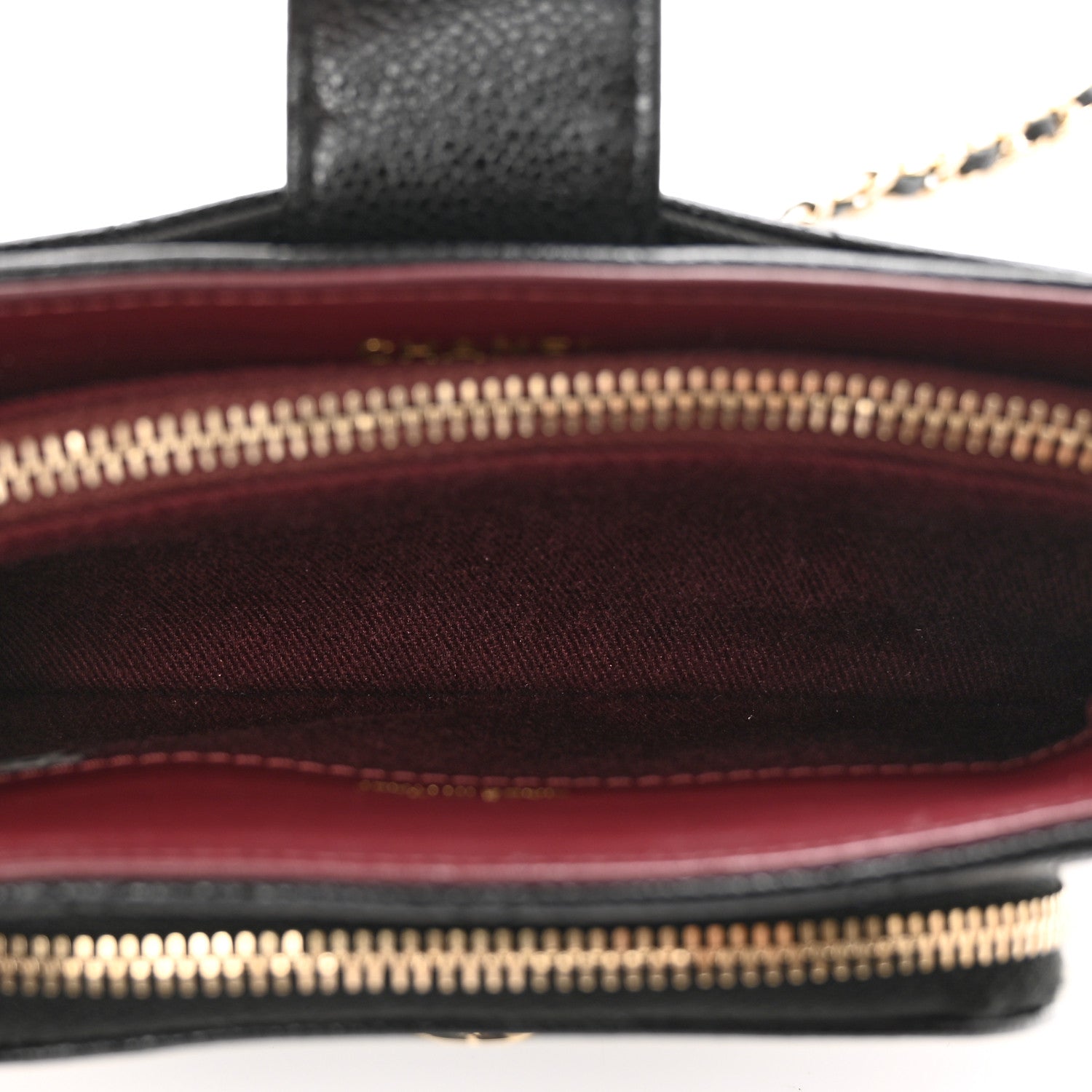 Chanel Caviar Quilted Business Affinity Phone Holder With Chain Black 5 of 9