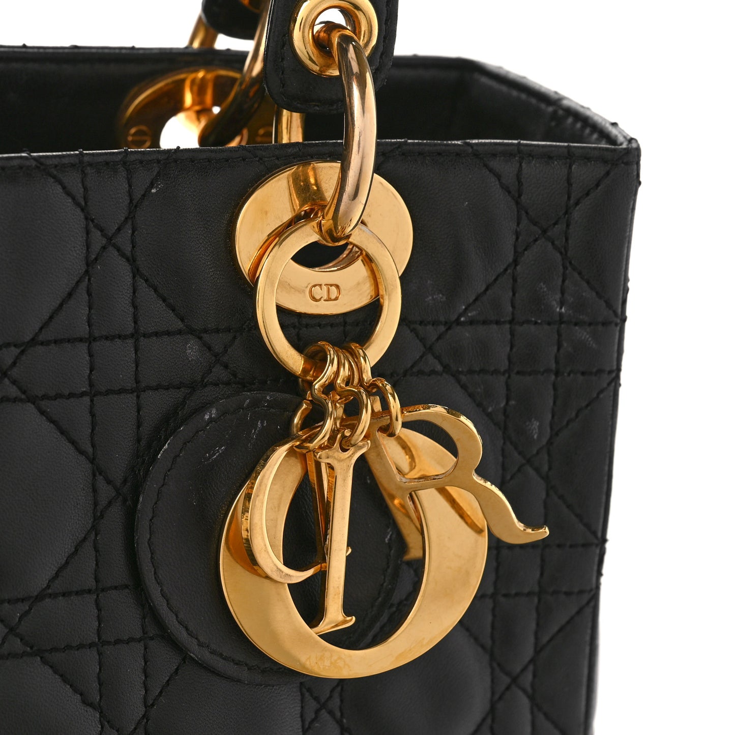 Lambskin Cannage Medium Lady Dior Black
