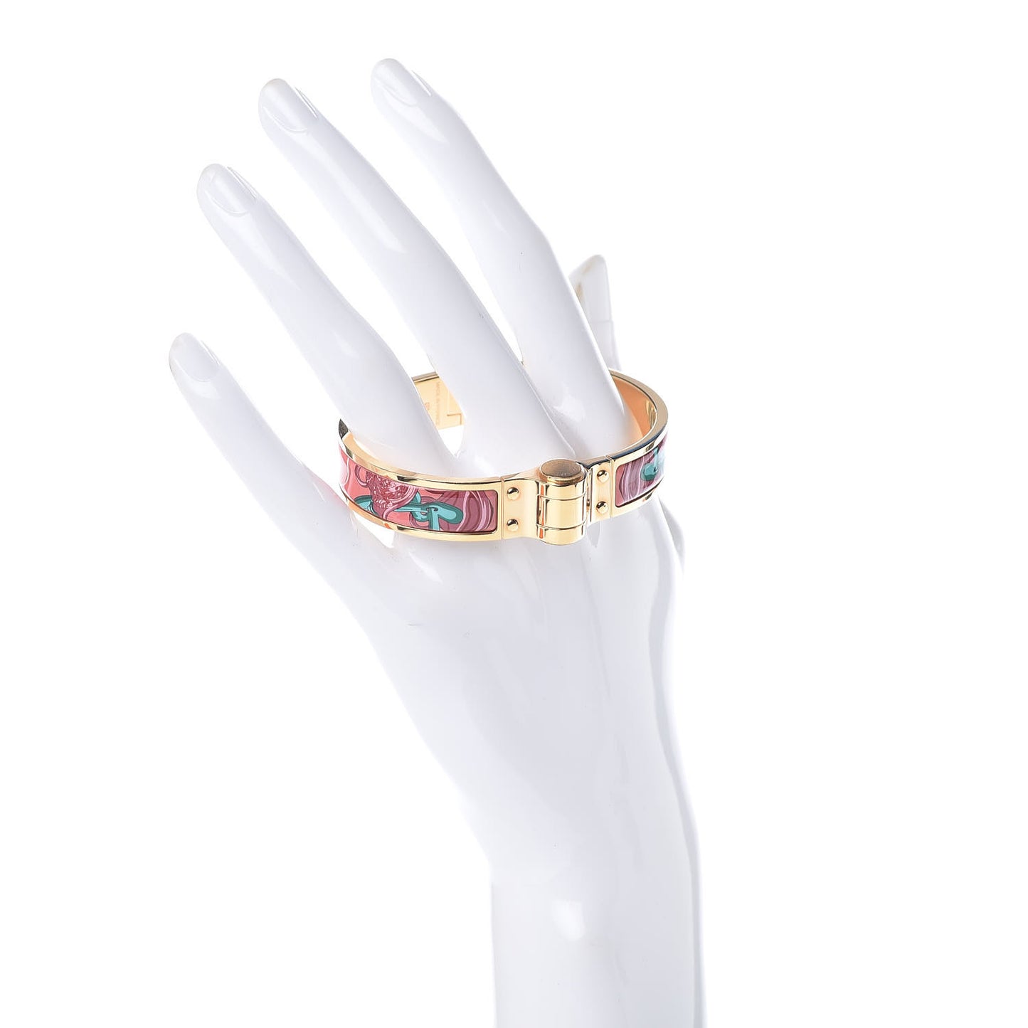 Enamel Printed Narrow Charniere Brides De Gala Hinged Bracelet S Rose Couture