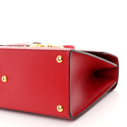 Gucci Guccissima Signature Small Padlock Top Handle Bag Hibiscus Red 11 of 11