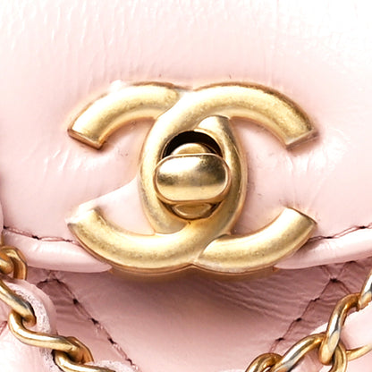 Chanel Shiny Aged Calfskin Quilted Mini Nano Kelly Shopper Light Pink 8 of 12