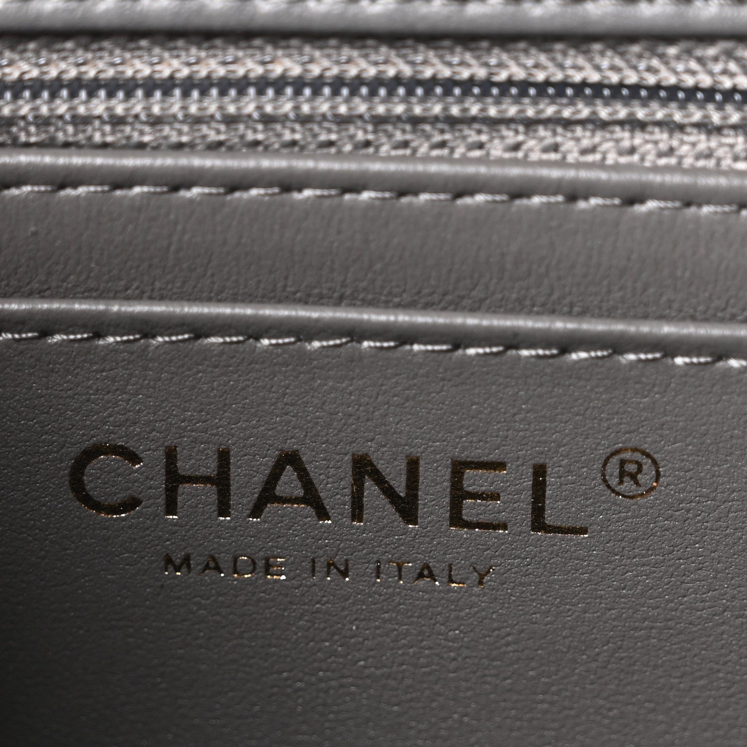 Chanel Lambskin Quilted Mini Square Flap Dark Grey 6 of 10