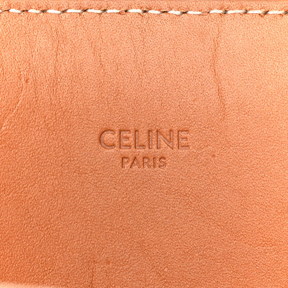 Celine Canvas Calfskin Logo Print Small Vertical Cabas Natural Tan 7 of 15