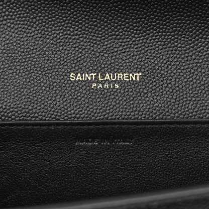 Saint Laurent Grain de Poudre Uptown Chain Wallet Black 6 of 9