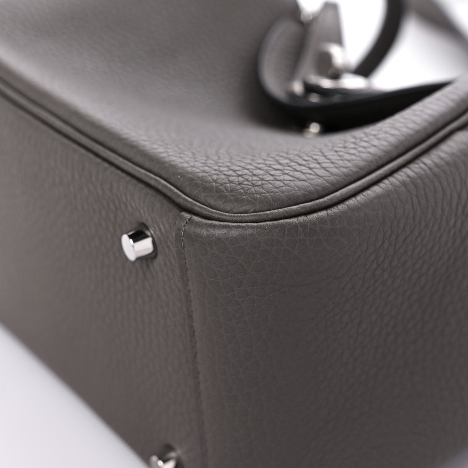 Hermes Taurillon Clemence Mini Lindy 20 Etain 8 of 16