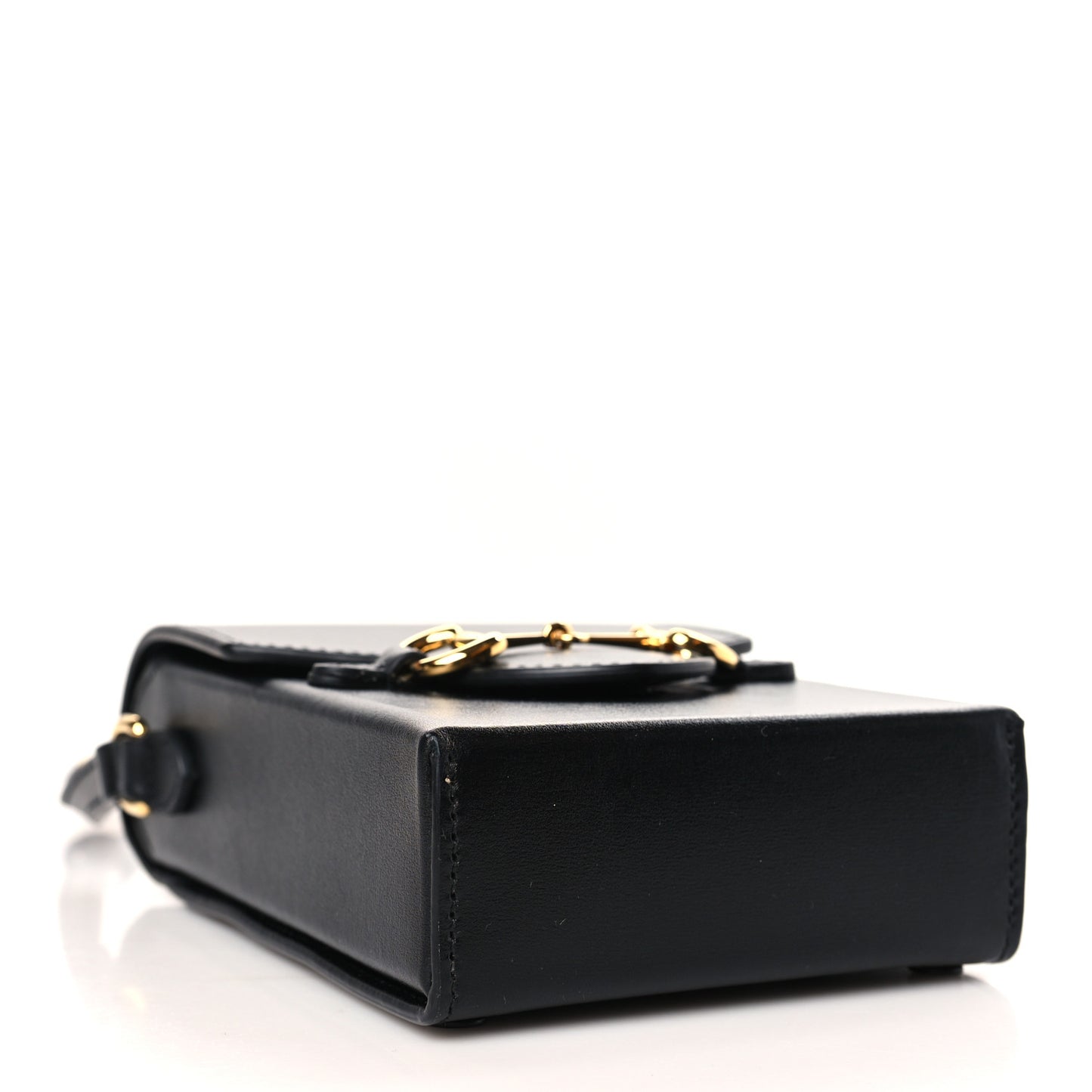 Boarded Plutone Calfskin Mini Horsebit 1955 Crossbody Bag Black