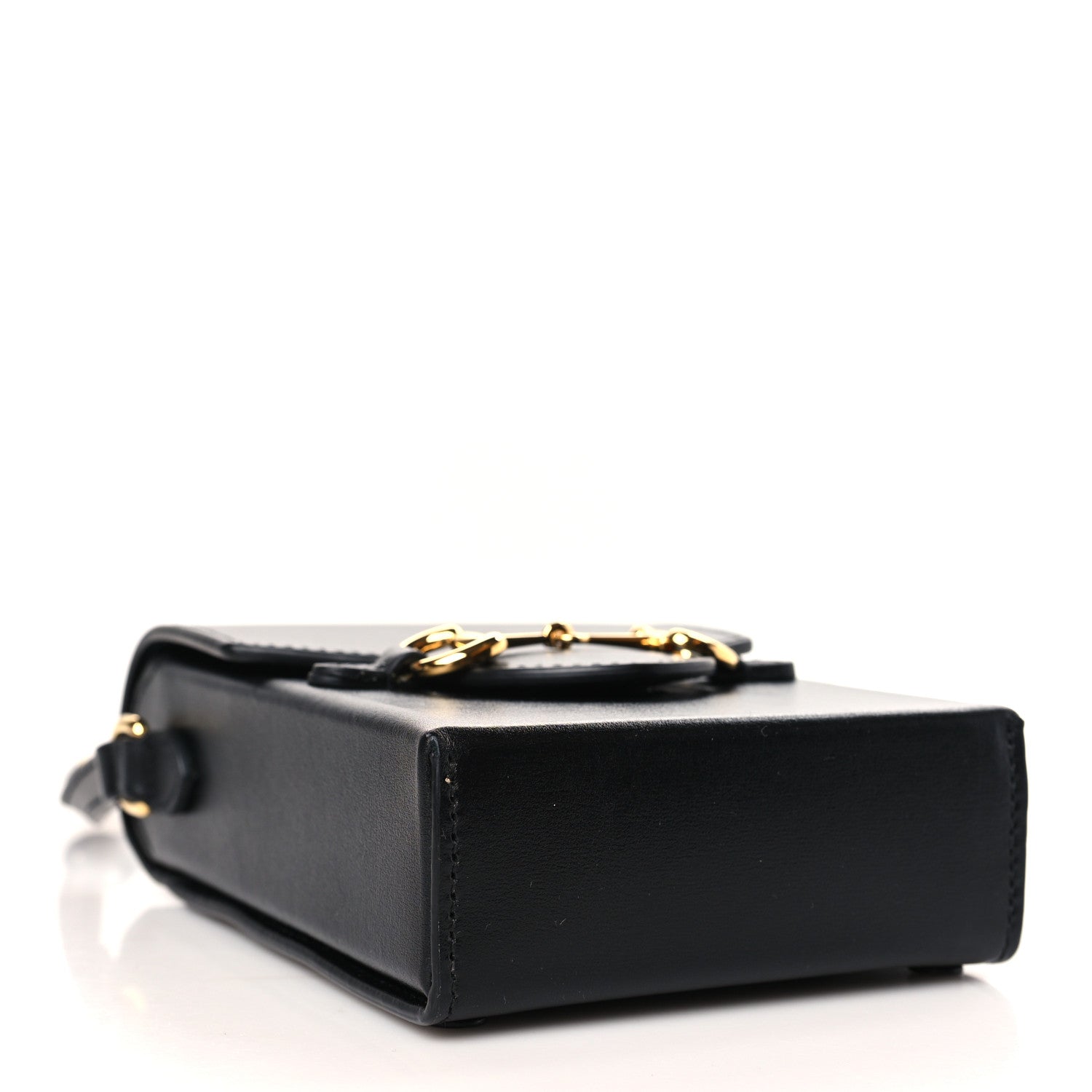 Gucci Boarded Plutone Calfskin Mini Horsebit 1955 Crossbody Bag Black 4 of 9