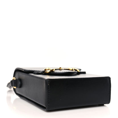 Gucci Boarded Plutone Calfskin Mini Horsebit 1955 Crossbody Bag Black 4 of 9