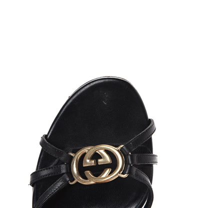 Gucci Calfskin Interlocking G Slide Sandal 7 Black 16 of 16