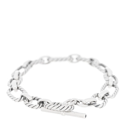 David Yurman Sterling Silver Blue Sapphire 9.5mm Cushion Link Bracelet 2 of 4