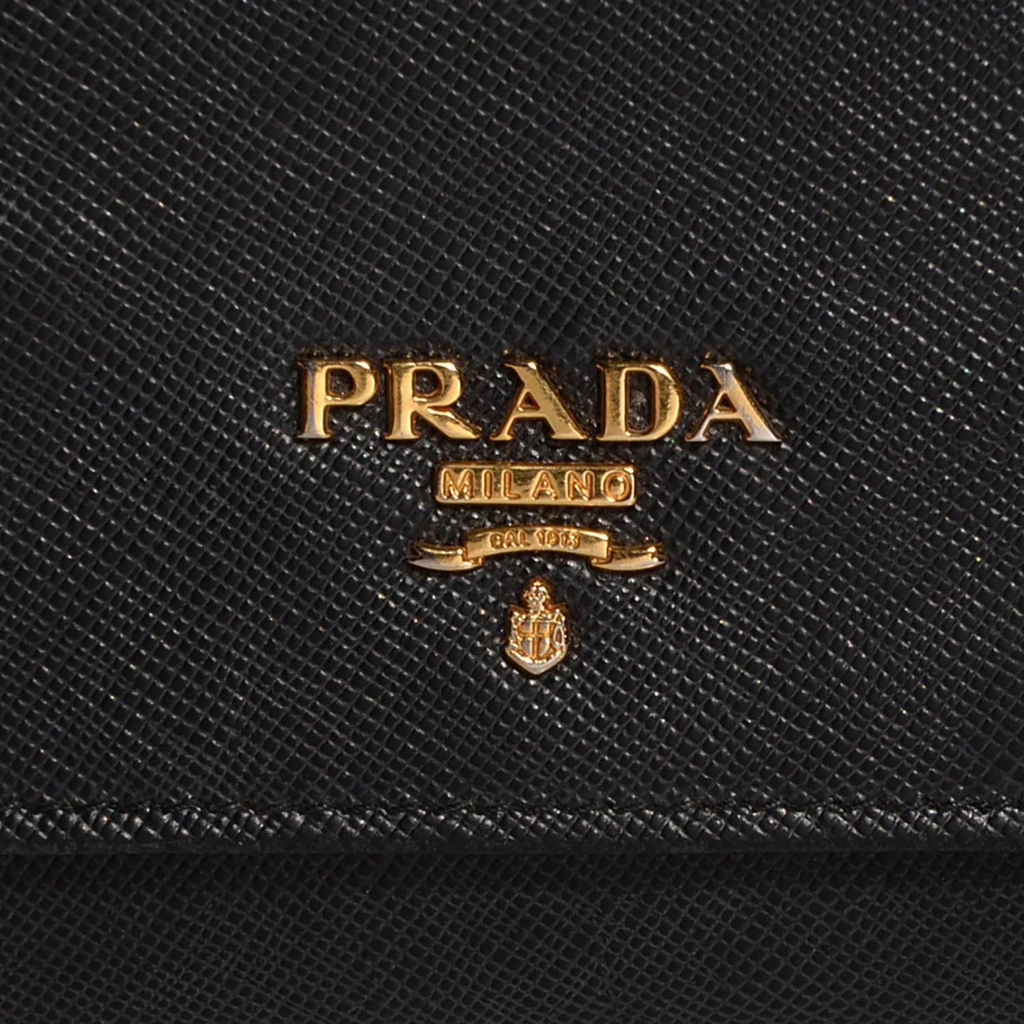 Saffiano Metal Oro Chain Nero Black