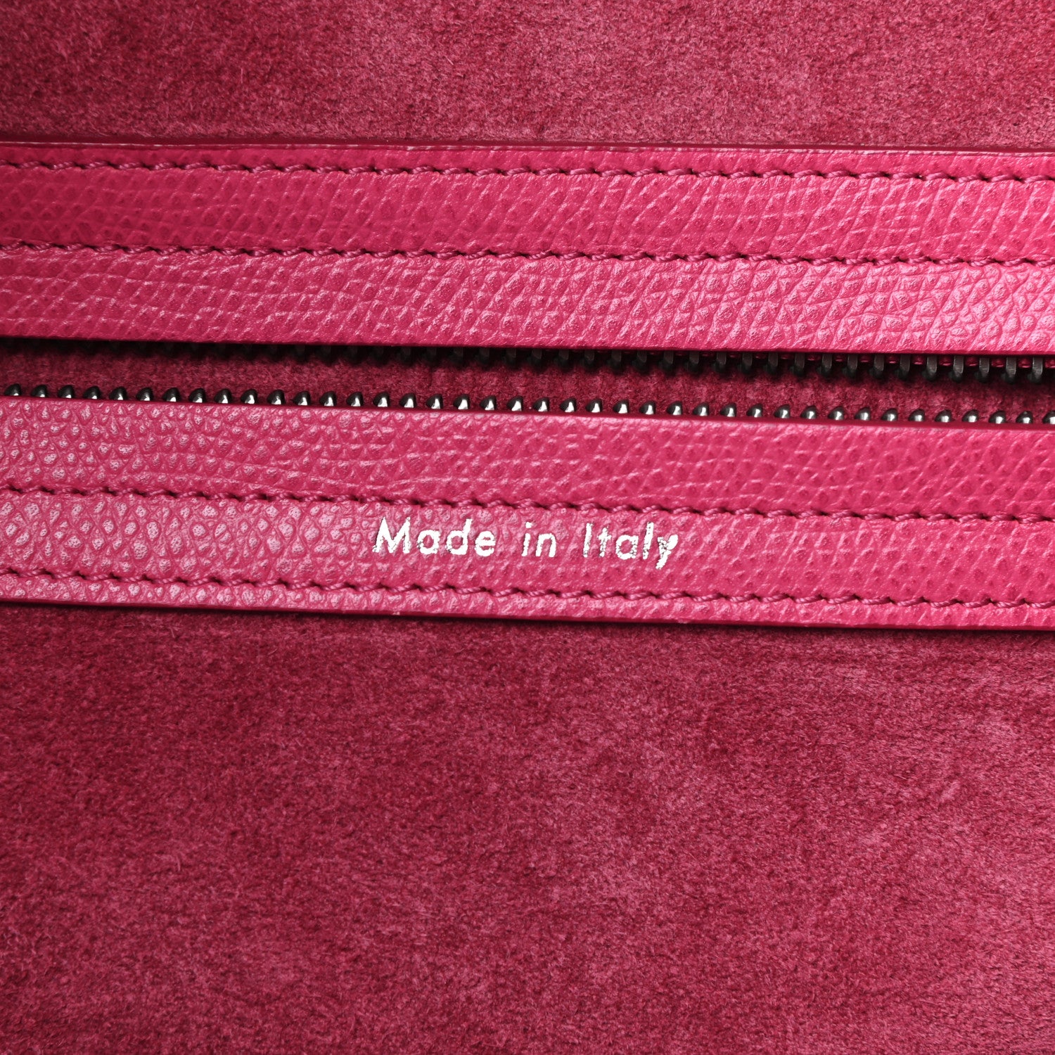 Celine Grained Calfskin Medium Phantom Luggage Fuchsia 7 of 10