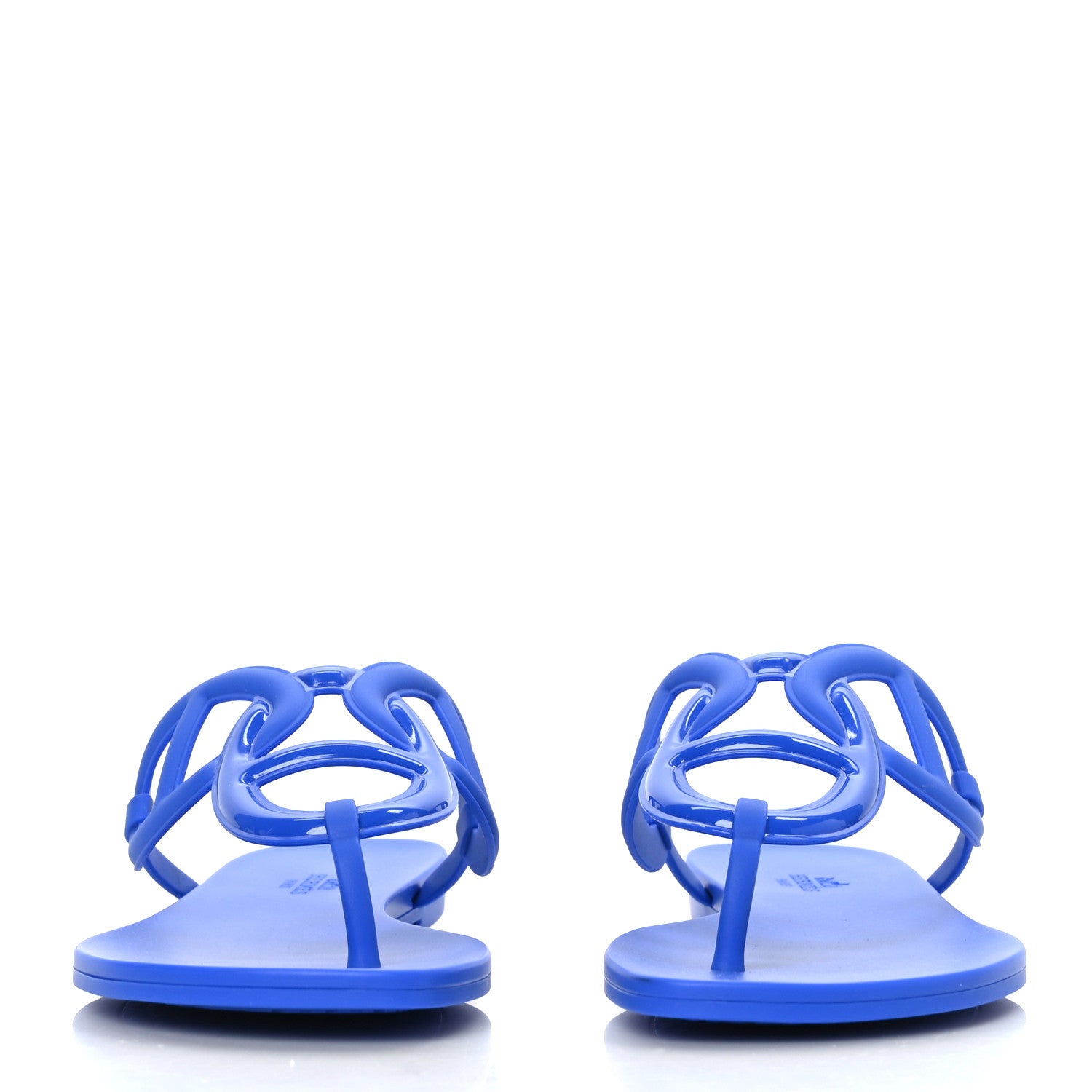 Hermes Rubber Womens Egerie Sandals 41 Bleu Outremer 3 of 8