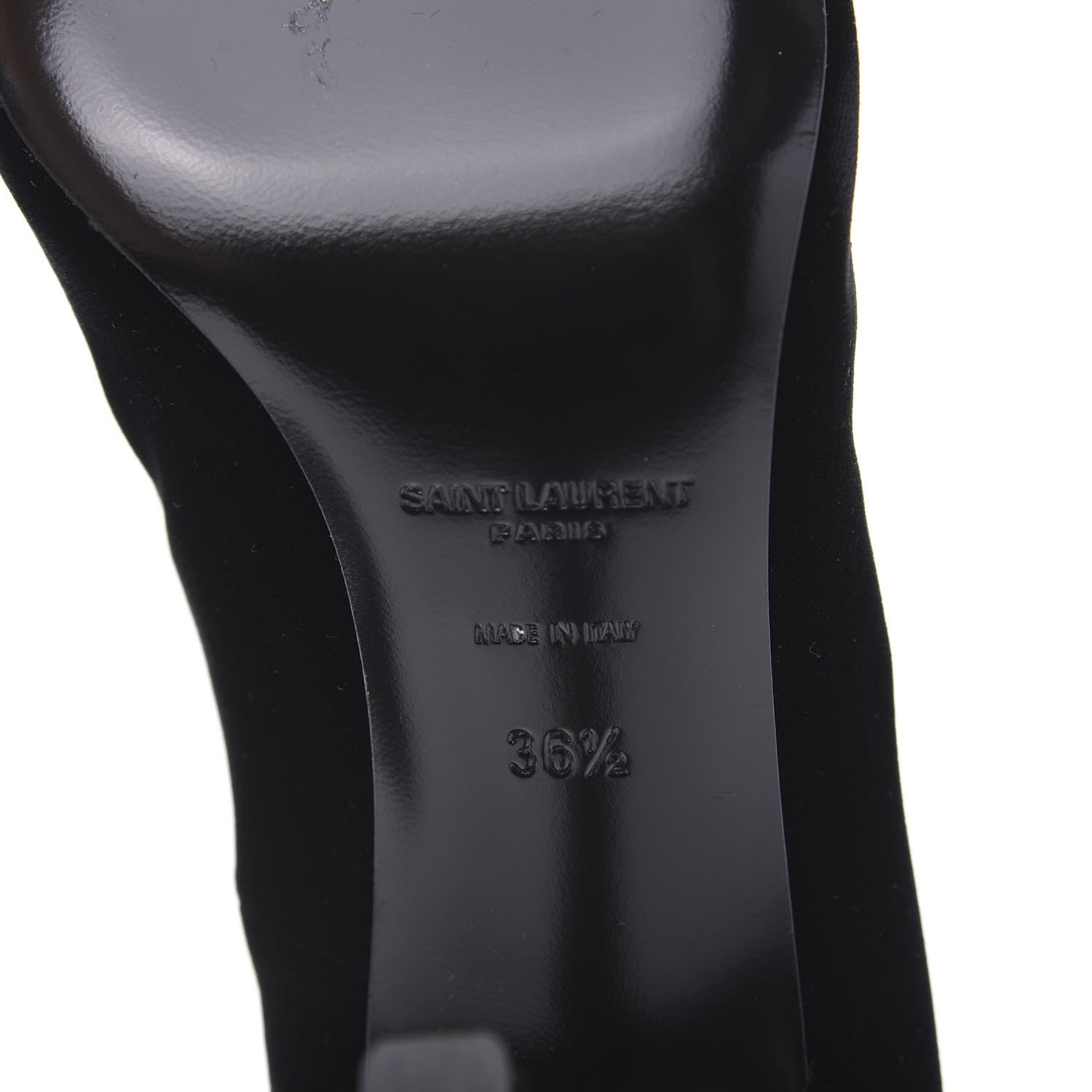 Saint Laurent Velvet Anja 105 Pumps 36.5 Black 7 of 11