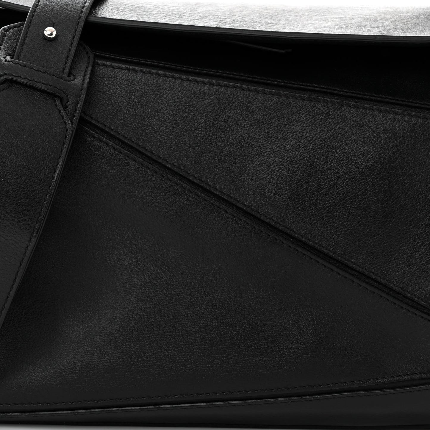 Calfskin Medium Puzzle Bag Black