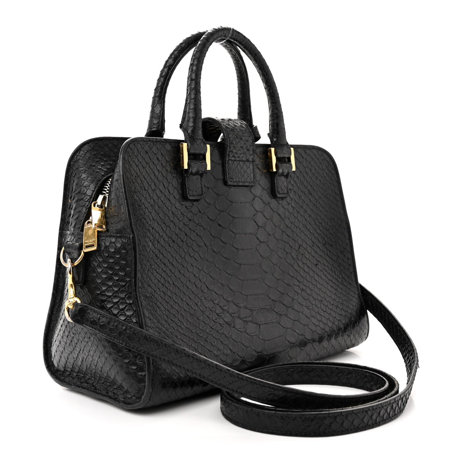 Saint Laurent Python Calfskin Embossed Monogram Baby Cabas Black 3 of 22