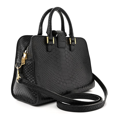 Saint Laurent Python Calfskin Embossed Monogram Baby Cabas Black 3 of 22