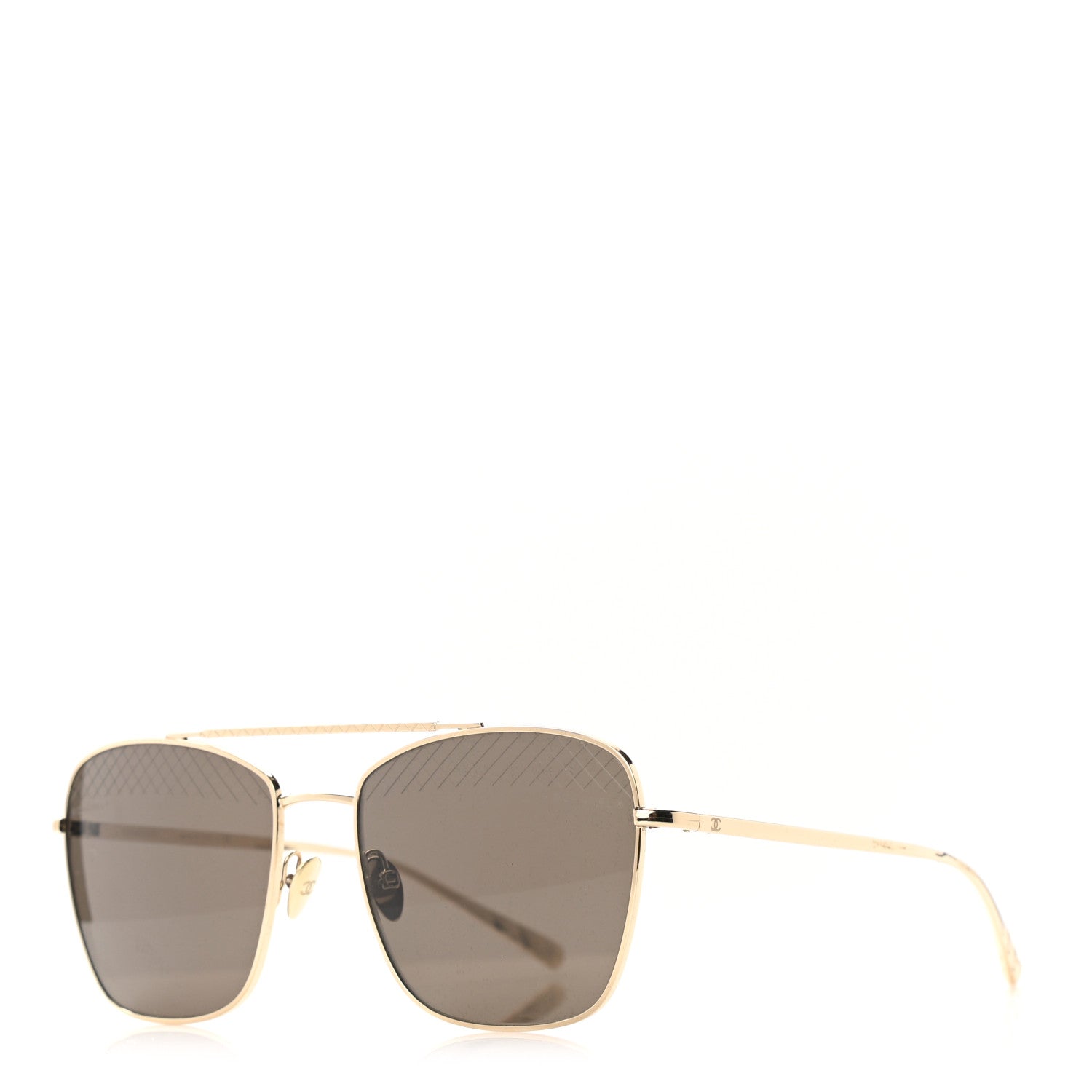 Chanel Metal Pilot Sunglasses 4256 Gold 1 of 5