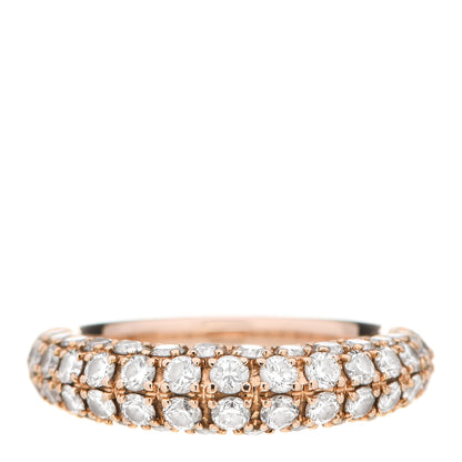 Roberto Coin 18K Rose Gold Diamond Dome Ring 53 6.5 1 of 4