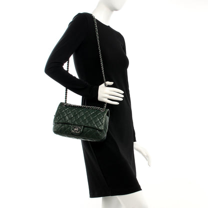 Chanel Iridescent Caviar Quilted Small Chic Flap Dark Green 2 of 8
