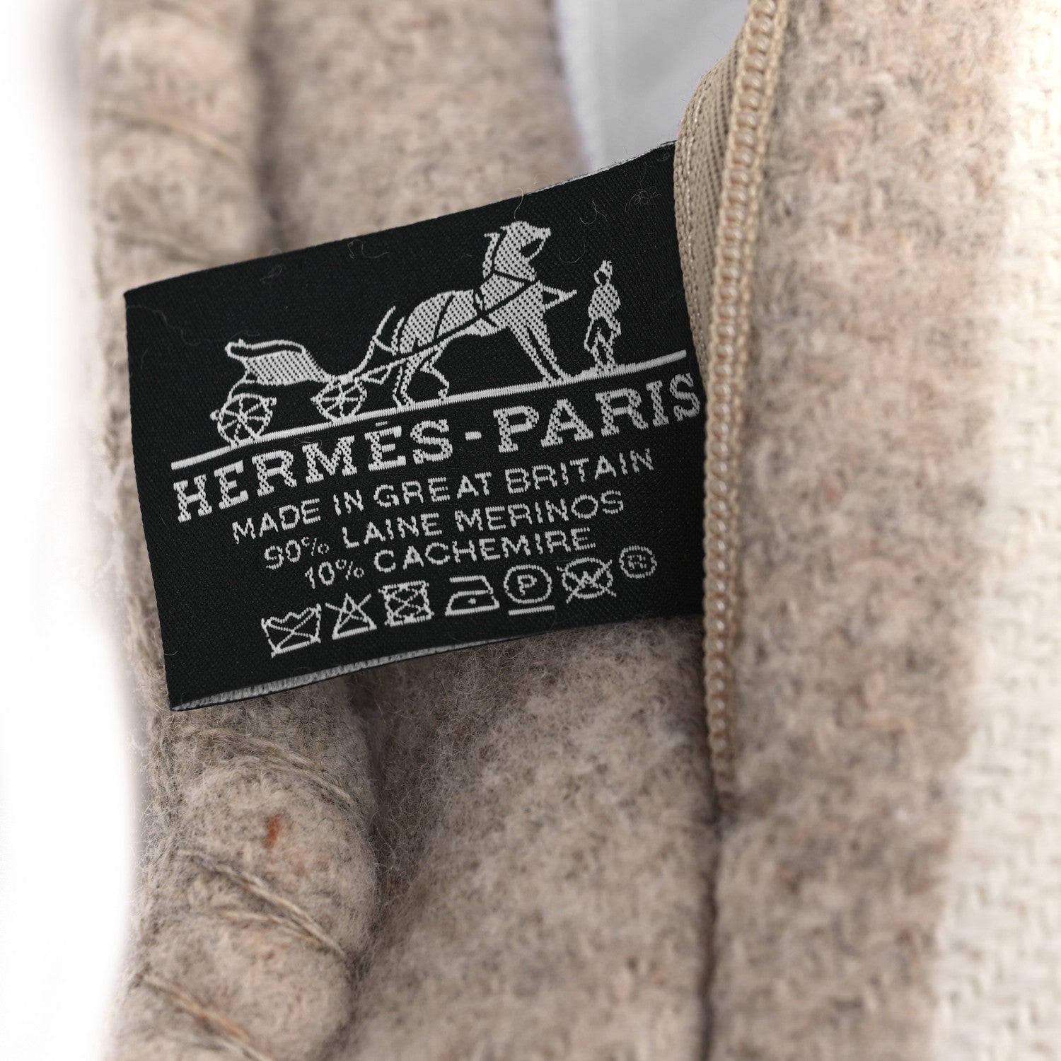 Hermes Wool Cashmere Avalon III Pillow PM Coco Camomille 3 of 3