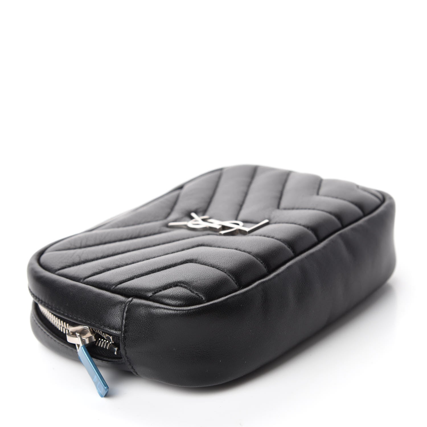 Saint Laurent Lambskin Y Quilted Monogram Loulou Cosmetic Case Black 4 of 8