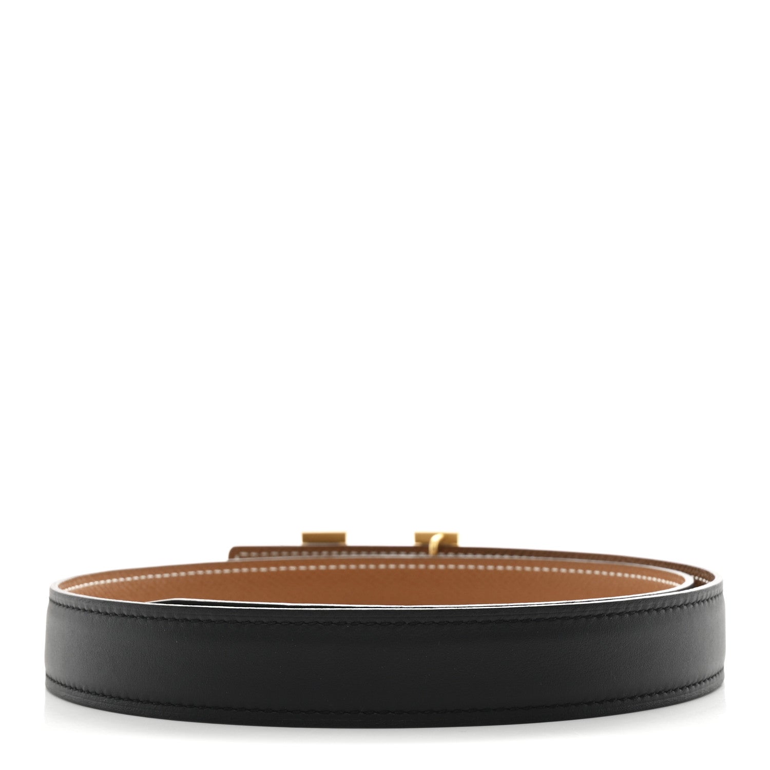 Hermes Swift Epsom 24mm Mini H Belt 70 28 Black Gold 2 of 6
