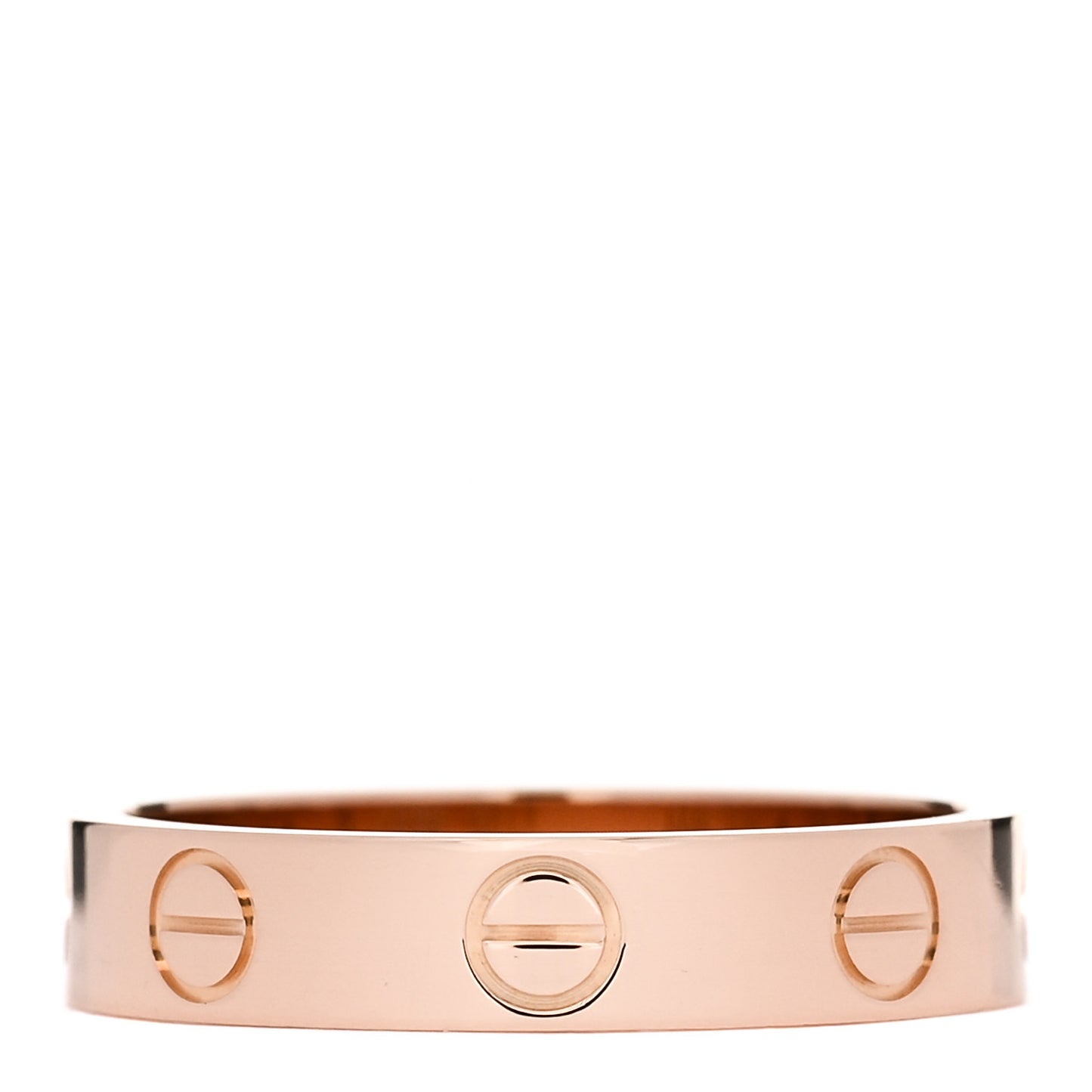 18K Pink Gold 3.5mm LOVE Wedding Band Ring 50 5.25