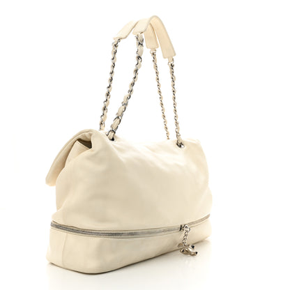 Chanel Calfskin Large Expandable Paris London Flap Bag White 3 of 14
