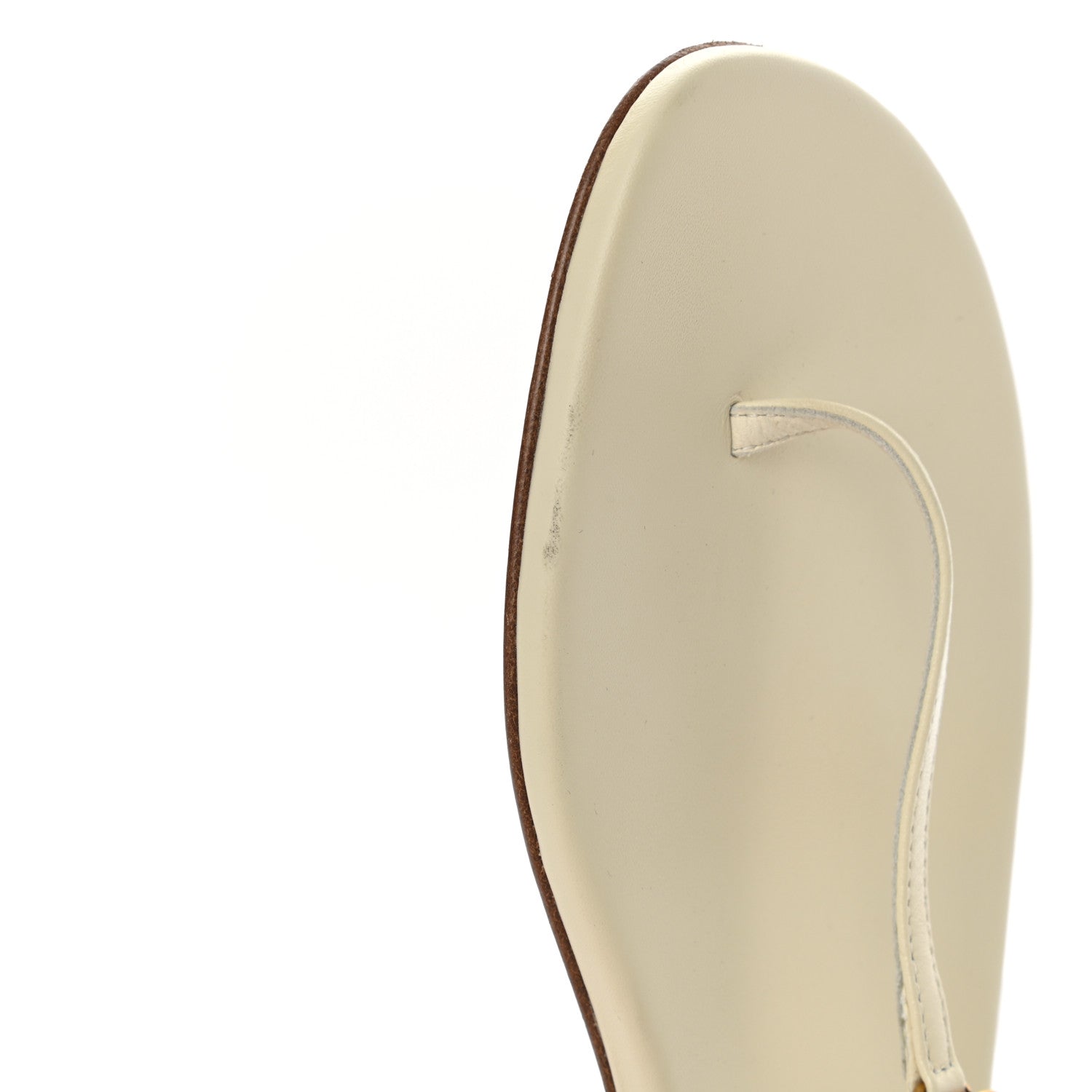 Christian Dior Lambskin Signature T-Strap Sandals 36 Off White 12 of 13