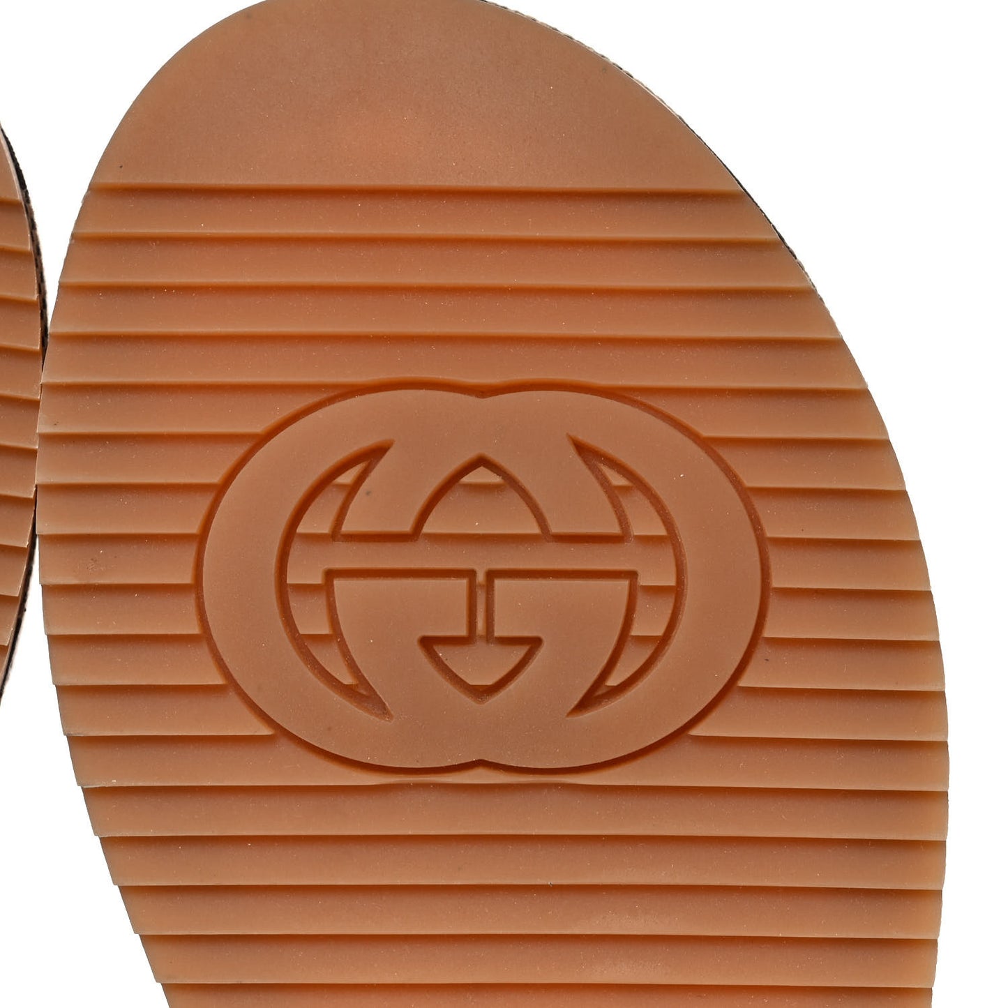 Monogram Jumbo GG Platform Slide Wedge Sandals 39 Camel Ebony