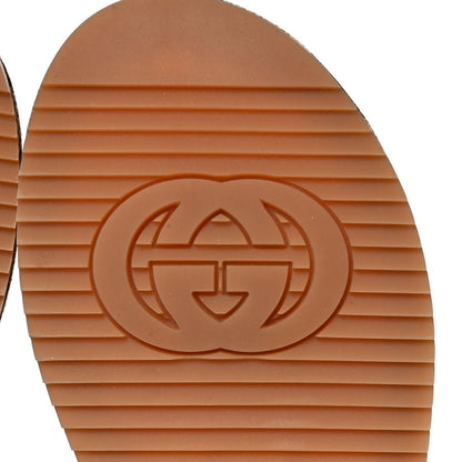 Gucci Monogram Jumbo GG Platform Slide Wedge Sandals 39 Camel Ebony 7 of 10