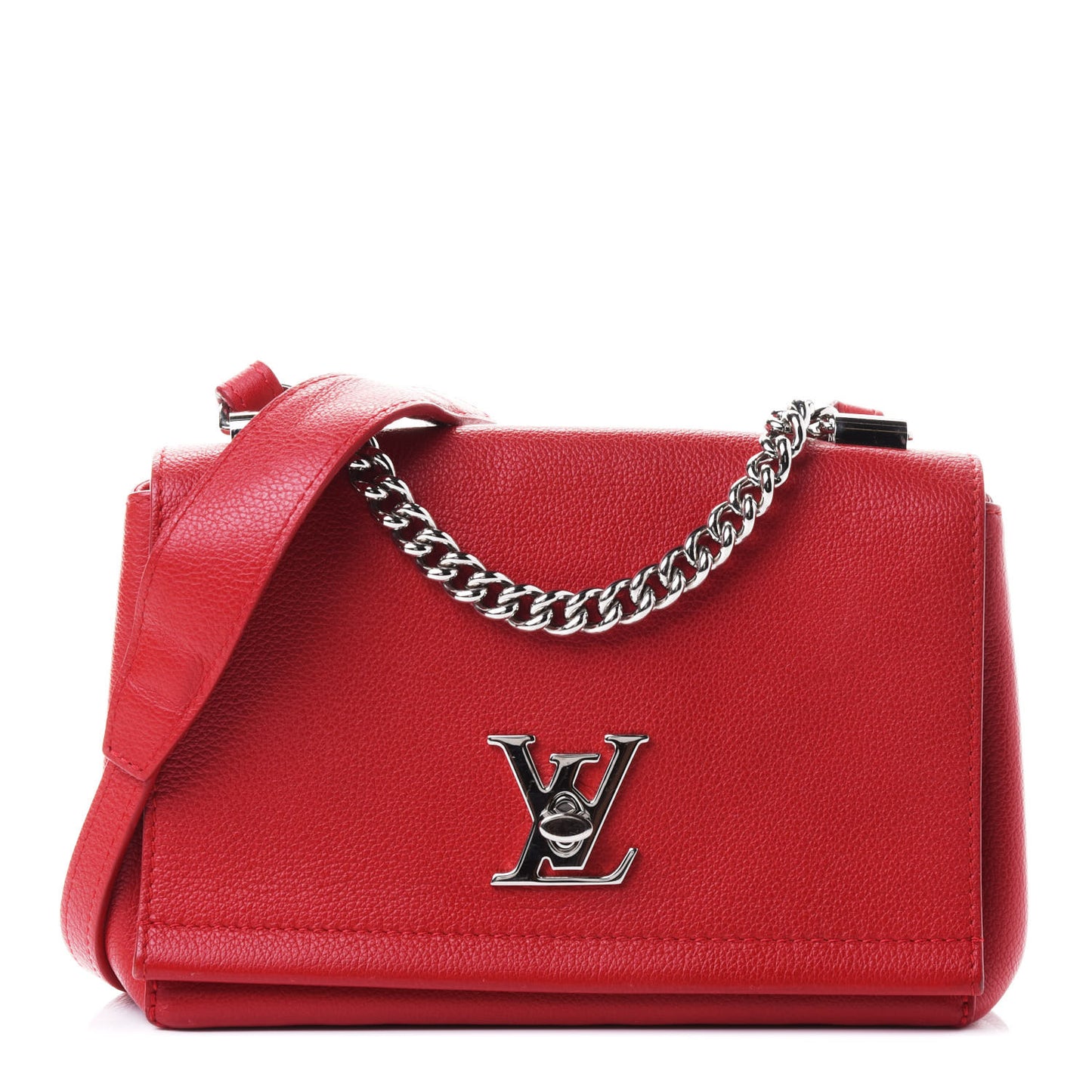 Calfskin Lockme II Chain Bag BB Rubis