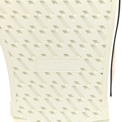 Hermes Calfskin Woolskin Dare Sneakers 38 White Ecru 7 of 7