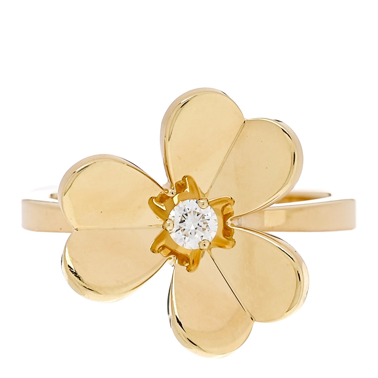 18K Yellow Gold Diamond Small Frivole Ring 53 6.5