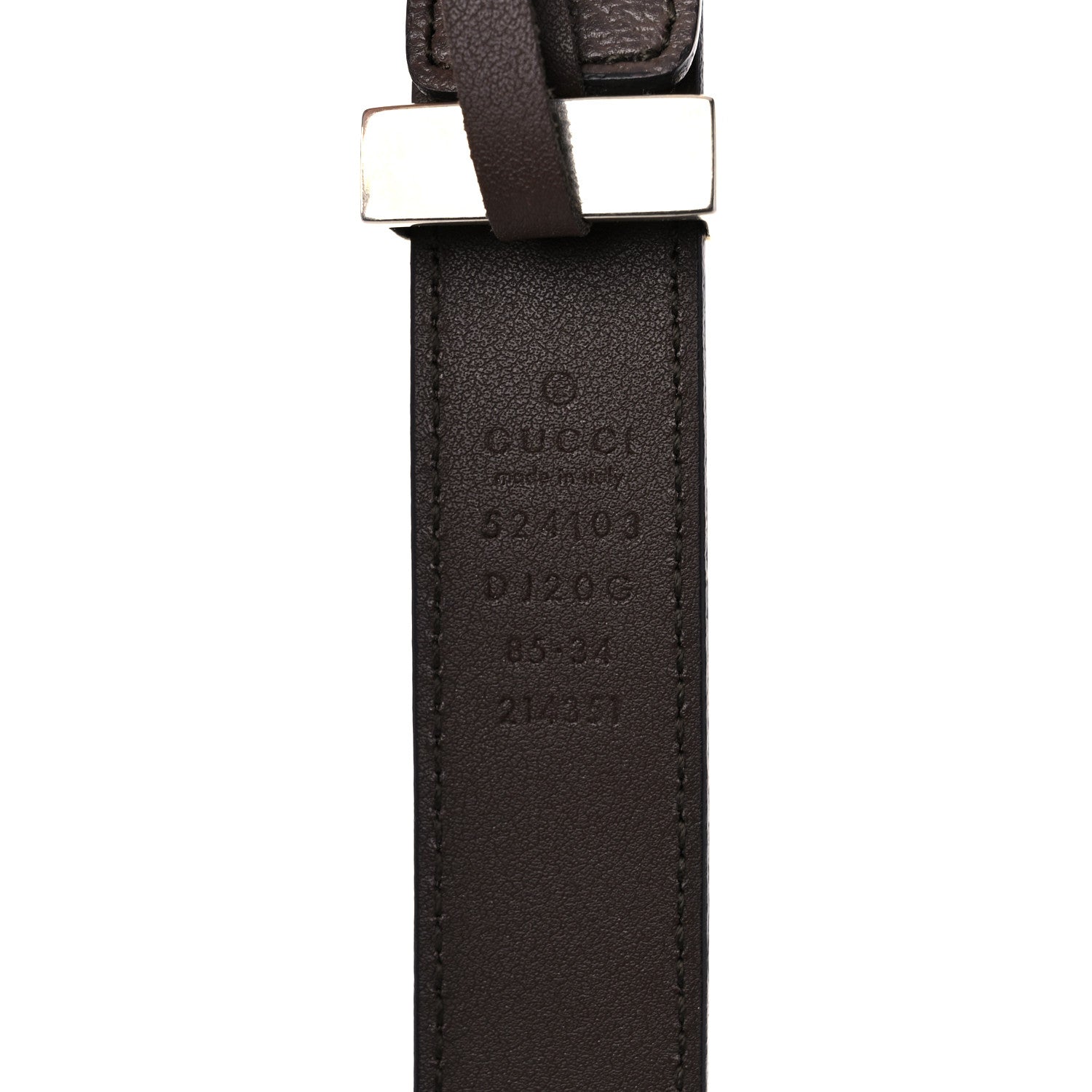 Gucci Textured Dollar Calfskin Torchon Double G 25mm Belt 85 34 New Acero 3 of 4