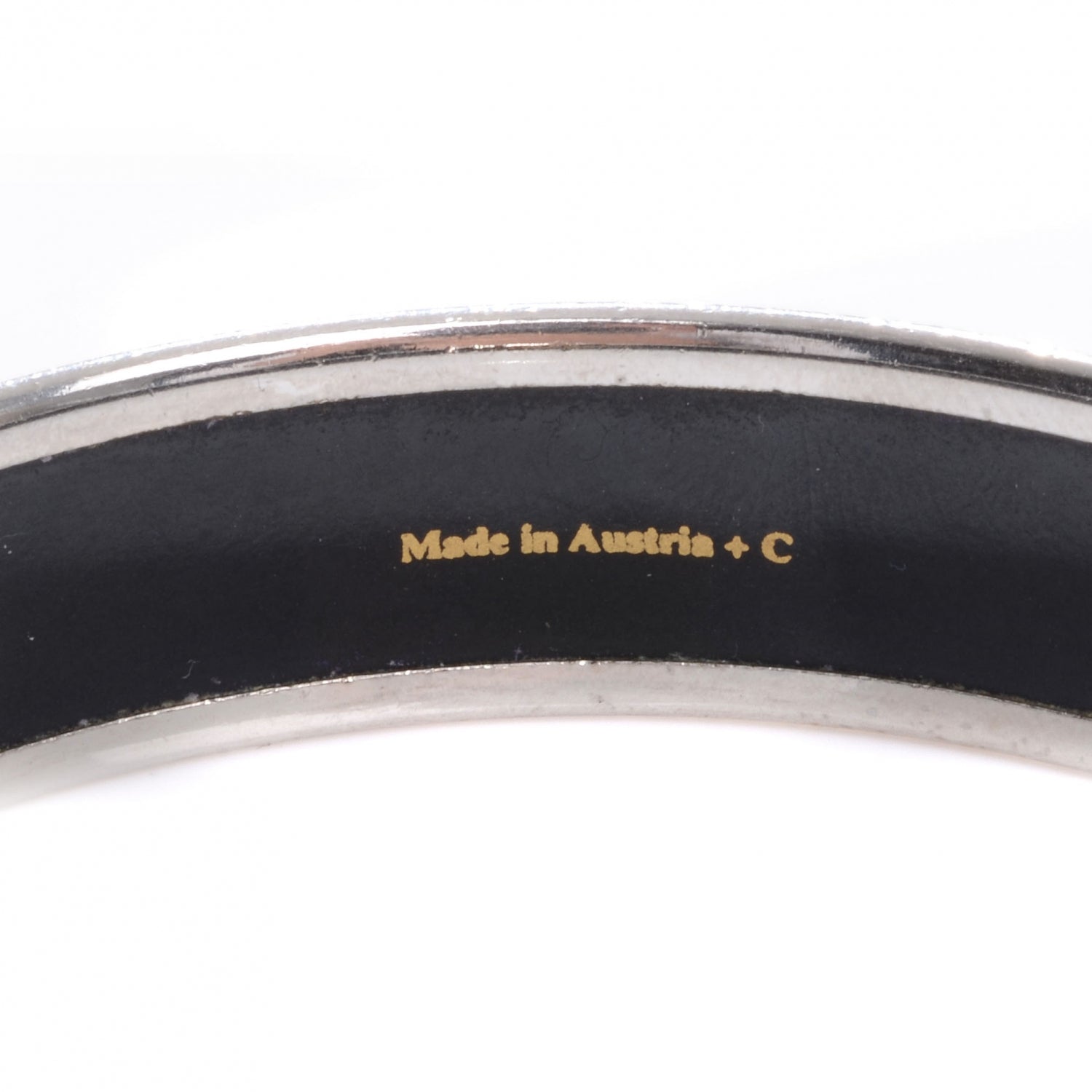 Hermes Enamel Medium Printed Moons and Stars Bracelet 65 Orange 4 of 5